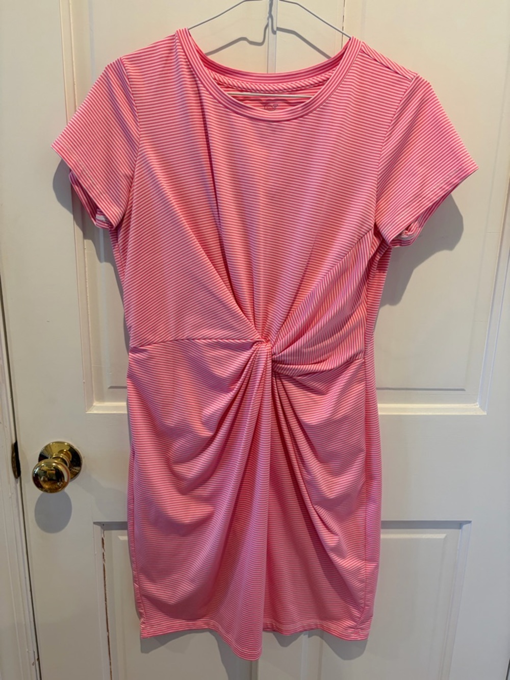 Vineyard Vines Pink Twist-Front Mini Dress